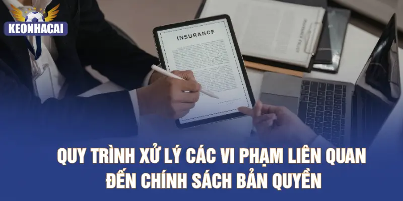 Quy trình xử lý các vi phạm liên quan đến chính sách bản quyền
